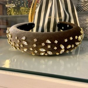 Lele Sadoughi Velvet Embellished Headband